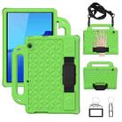 For Huawei  MediaPad T5 10.1 Diamond Series EVA  Anti-Fall Shockproof Sleeve Protective Shell Case with Holder & Strap(Green) - 1