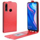 Crazy Horse Vertical Flip Leather Protective Case for Huawei Y9 Prime 2019(red) - 1