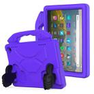 For Amazon Kindle Fire HD8 Plus (2020) EVA Material Children Flat Anti Falling Cover Protective Shell with Thumb Bracket(Purple) - 1