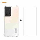 For Samsung Galaxy S21 Ultra 5G Hat-Prince ENKAY Clear TPU Shockproof Case Soft Anti-slip Cover + 3D Full Screen PET Curved Hot Bending HD Screen Protector Soft Film, Support Fingerprint Unlock - 1