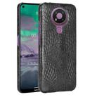 For Nokia 3.4 Shockproof Crocodile Texture PC + PU Case(Black) - 1