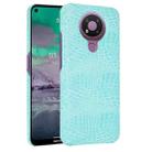 For Nokia 3.4 Shockproof Crocodile Texture PC + PU Case(Light green) - 1