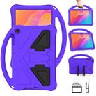 For Huawei MatePad T 10s 10.1 EVA Flat Anti Falling Protective Case Shell with Holder(Purple) - 1