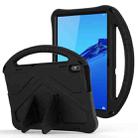 For Huawei MediaPad T5 10.1 EVA Flat Anti Falling Protective Case Shell with Holder(Black) - 1