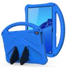 For Huawei MediaPad T5 10.1 EVA Flat Anti Falling Protective Case Shell with Holder(Blue) - 1