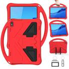 For Huawei MediaPad T5 10.1 EVA Flat Anti Falling Protective Case Shell with Holder(Red) - 1