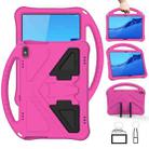 For Huawei MediaPad T5 10.1 EVA Flat Anti Falling Protective Case Shell with Holder(RoseRed) - 1
