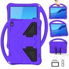 For Huawei MediaPad T5 10.1 EVA Flat Anti Falling Protective Case Shell with Holder(Purple) - 1