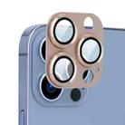 For iPhone 13 Pro / 13 Pro Max ENKAY Aluminium Alloy + Tempered Glass Camera Lens Cover (Rose Gold) - 1