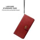 For Huawei Mate 40 Pro Retro Solid Color Leather Buckle Phone Case with Lanyard & Photo Frame & Card Slot & Wallet & Stand Function(Red) - 5