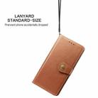 For Huawei Mate 40 Pro Retro Solid Color Leather Buckle Phone Case with Lanyard & Photo Frame & Card Slot & Wallet & Stand Function(Brown) - 5
