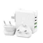 XJ-045 20W PD + USB 4 Port Smart Fast Charging Travel Power Adapter, US+EU+UK Plug - 1