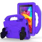 For Galaxy Tab 4 7.0 T230 / T231 EVA Material Children Flat Anti Falling Cover Protective Shell With Thumb Bracket(Purple) - 1