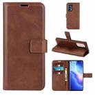 For OPPO Reno5 Pro 5G Retro Calf Pattern Buckle Horizontal Flip Leather Case with Holder & Card Slots & Wallet (Dark Brown) - 1