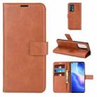 For OPPO Reno5 Pro 5G Retro Calf Pattern Buckle Horizontal Flip Leather Case with Holder & Card Slots & Wallet (Light Brown) - 1