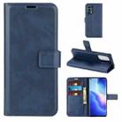 For OPPO Reno5 Pro 5G Retro Calf Pattern Buckle Horizontal Flip Leather Case with Holder & Card Slots & Wallet (Blue) - 1