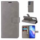 For OPPO Reno5 Pro 5G Retro Calf Pattern Buckle Horizontal Flip Leather Case with Holder & Card Slots & Wallet (Gray) - 1