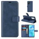 For OPPO Realme V5 / K7X Retro Calf Pattern Buckle Horizontal Flip Leather Case with Holder & Card Slots & Wallet(Blue) - 1
