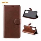 For Samsung Galaxy A52 5G / 4G ENKAY Hat-Prince Horizontal Flip PU Leather Case with Holder & Card Slots & Wallet(Brown) - 1