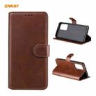 For Samsung Galaxy A72 5G / 4G ENKAY Hat-Prince Horizontal Flip PU Leather Case with Holder & Card Slots & Wallet(Brown) - 1