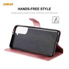 For Samsung Galaxy S21 5G ENKAY Hat-Prince Horizontal Flip PU Leather Case with Holder & Card Slots & Wallet(Pink) - 3