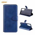 For Samsung Galaxy S21 5G ENKAY Hat-Prince Horizontal Flip PU Leather Case with Holder & Card Slots & Wallet(Dark Blue) - 1
