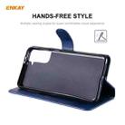 For Samsung Galaxy S21 5G ENKAY Hat-Prince Horizontal Flip PU Leather Case with Holder & Card Slots & Wallet(Dark Blue) - 3
