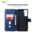 For Samsung Galaxy S21 5G ENKAY Hat-Prince Horizontal Flip PU Leather Case with Holder & Card Slots & Wallet(Dark Blue) - 4