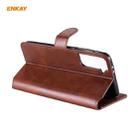 For Samsung Galaxy S21 5G ENKAY Hat-Prince Horizontal Flip PU Leather Case with Holder & Card Slots & Wallet(Brown) - 2