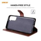 For Samsung Galaxy S21 5G ENKAY Hat-Prince Horizontal Flip PU Leather Case with Holder & Card Slots & Wallet(Brown) - 3