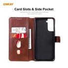 For Samsung Galaxy S21 5G ENKAY Hat-Prince Horizontal Flip PU Leather Case with Holder & Card Slots & Wallet(Brown) - 4