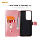 For Samsung Galaxy S21 Ultra 5G ENKAY Hat-Prince Horizontal Flip PU Leather Case with Holder & Card Slots & Wallet(Pink) - 4