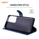For Samsung Galaxy S21 Ultra 5G ENKAY Hat-Prince Horizontal Flip PU Leather Case with Holder & Card Slots & Wallet(Dark Blue) - 3