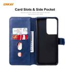 For Samsung Galaxy S21 Ultra 5G ENKAY Hat-Prince Horizontal Flip PU Leather Case with Holder & Card Slots & Wallet(Dark Blue) - 4