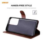 For Samsung Galaxy S21 Ultra 5G ENKAY Hat-Prince Horizontal Flip PU Leather Case with Holder & Card Slots & Wallet(Brown) - 3