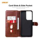 For Samsung Galaxy S21 Ultra 5G ENKAY Hat-Prince Horizontal Flip PU Leather Case with Holder & Card Slots & Wallet(Brown) - 4