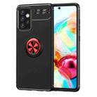 For Samsung Galaxy A52 5G / 4G Metal Ring Holder 360 Degree Rotating TPU Case(Black+Red) - 1