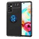 For Samsung Galaxy A52 5G / 4G Metal Ring Holder 360 Degree Rotating TPU Case(Black+Blue) - 1