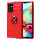 For Samsung Galaxy A72 5G / 4G Metal Ring Holder 360 Degree Rotating TPU Case(Red+Red) - 1