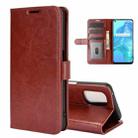 For OPPO Realme V5 / K7X / Realme Q2 / Realme 7 5G R64 Texture Single Horizontal Flip Protective Case with Holder & Card Slots & Wallet& Photo Frame(Brown) - 1