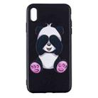 For iPhone XS Max Embossment Patterned TPU Soft Protector Cover Case(Panda) - 1