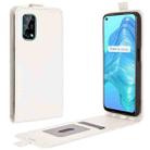 For OPPO Realme V5/K7X/Realme Q2/Realme 7 5G R64 Texture Single Vertical Flip Leather Protective Case with Card Slots & Photo Frame(White) - 1