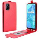 For OPPO Realme V5/K7X/Realme Q2/Realme 7 5G R64 Texture Single Vertical Flip Leather Protective Case with Card Slots & Photo Frame(Red) - 1