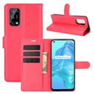 For OPPO Realme V5 / K7X / Realme Q2 / Realme 7 5G Litchi Texture Horizontal Flip Protective Case with Holder & Card Slots & Wallet(Red) - 1