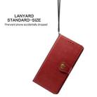 For Samsung Galaxy S21 Ultra 5G Retro Solid Color Leather Buckle Phone Case with Lanyard & Photo Frame & Card Slot & Wallet & Stand Function(Red) - 6
