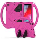 For iPad Mini5/4/3/2/1 EVA Flat Anti Falling Protective Case Shell with Holder(RoseRed) - 1