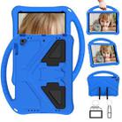 For iPad Air/Air2/9.7(2018)&(2017) EVA Flat Anti Falling Protective Case Shell with Holder(Blue) - 7