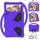 For iPad Air/Air2/9.7(2018)&(2017) EVA Flat Anti Falling Protective Case Shell with Holder(Purple) - 7