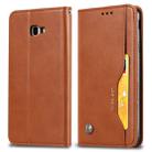 Knead Skin Texture Horizontal Flip Leather Case for Galaxy J4+, with Photo Frame & Holder & Card Slots & Wallet(Brown) - 1