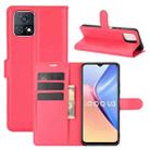 For vivo iQOO U3/vivo Y52S Litchi Texture Horizontal Flip Protective Case with Holder & Card Slots & Wallet(Red) - 1